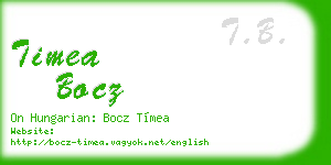 timea bocz business card